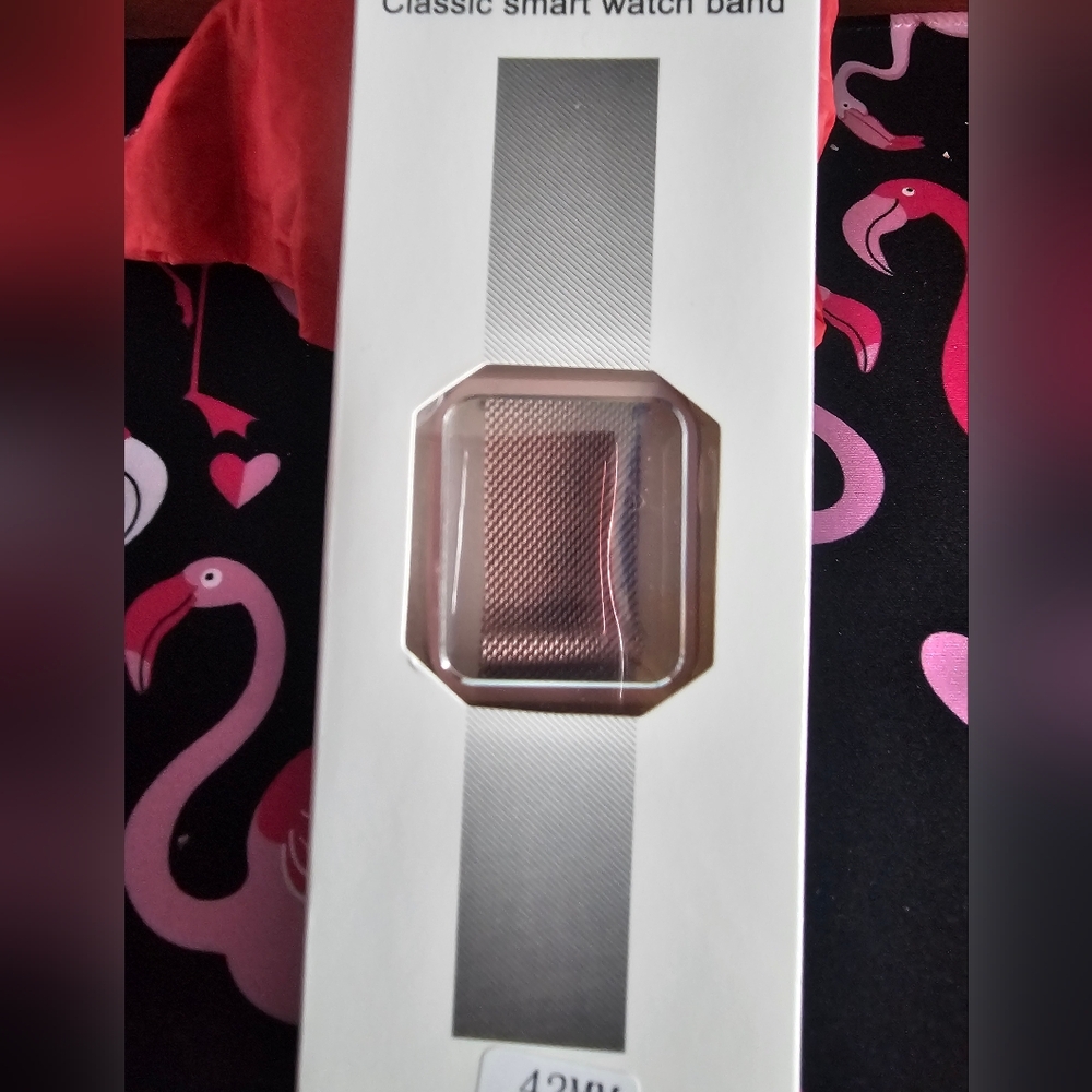 Pink Classic Smart Watchband with Faceplate -42mm NIB